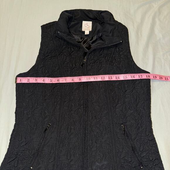 DB Established 1962 Women's Black Quilted Patten Zip Up Vest Size Medium - Picture 4 of 8